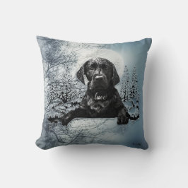 Cojín Decorativo Labrador negro recuperador perrito T-Shirt Pil