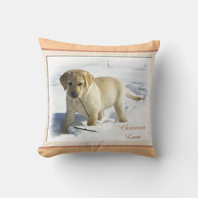 Cojín Decorativo Labrador Recuperador Navidades (Anverso)