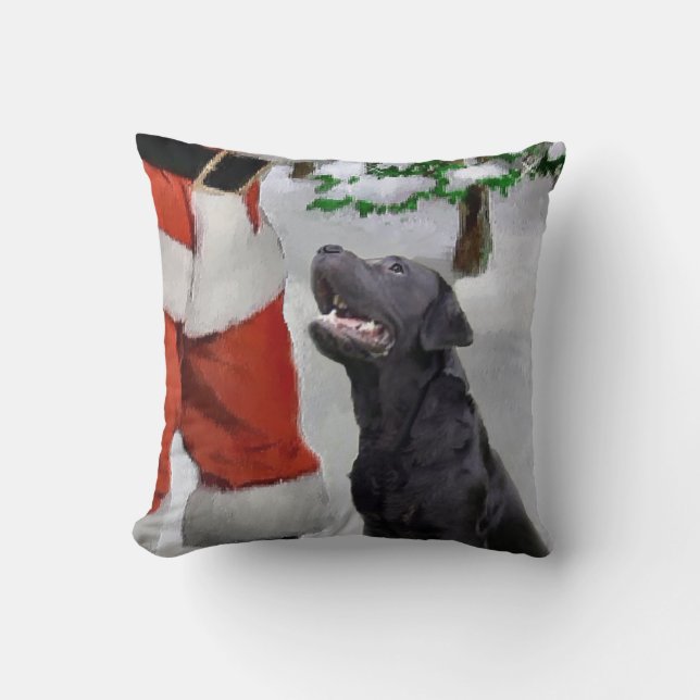 Cojín Decorativo Labrador Recuperador Navidades (Anverso)