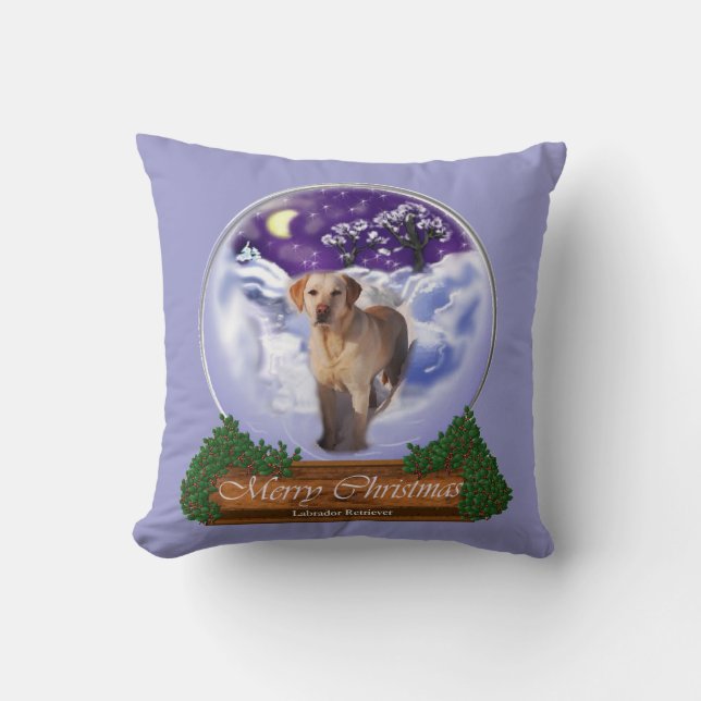 Cojín Decorativo Labrador Recuperador Navidades (Anverso)