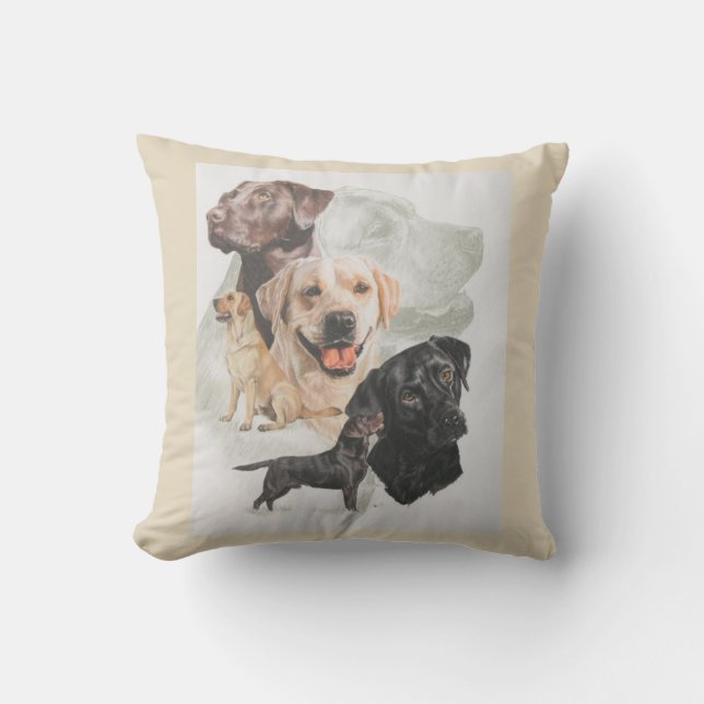 Cojín Decorativo Labrador Recuperador Pillow (Anverso)