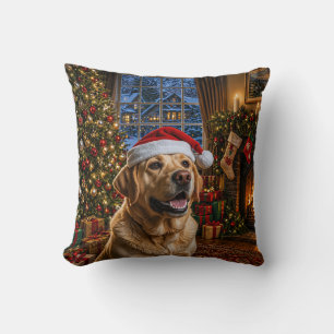 Cojín Decorativo Labrador Retriever Amarillo de Vacaciones