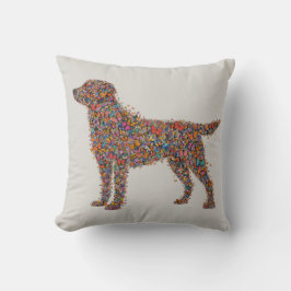 Cojín Decorativo Labrador Retriever Butterfly Silhouette Dog Lover