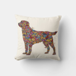 Cojín Decorativo Labrador Retriever Butterfly Silhouette | Dog Mama