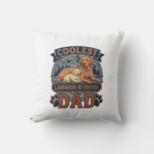 Cojín Decorativo Labrador Retriever Papá Perro Montaña Pata Pr más