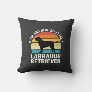 Cojín Decorativo Labrador Retriever Perro Retro Acariciando