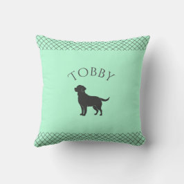 Cojín Decorativo Labrador Retriever Verde Menta Personalizado 