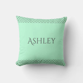 Cojín Decorativo Labrador Retriever Verde Menta Personalizado