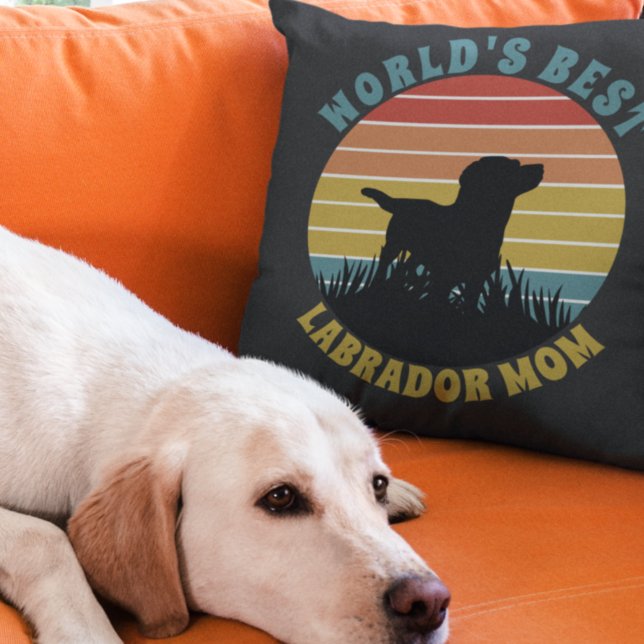 Cojín Decorativo Labrador Retro Sunset Personalizado (Subido por el creador)