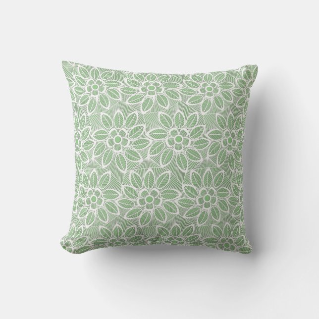 Cojín Decorativo LACE VERDE BLANCA DOBLESIDED Cushion (Anverso)