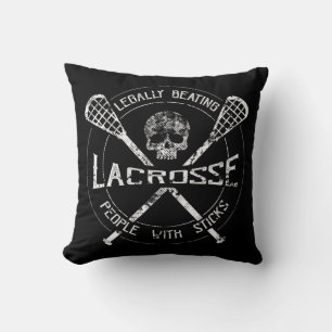Cojín Decorativo Lacrosse Golpea Legalmente A Personas Con Sticks-F