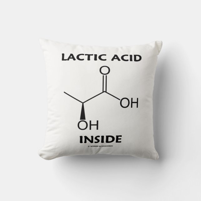Cojín Decorativo Lactic Acid Inside Chemistry Molecule (Anverso)