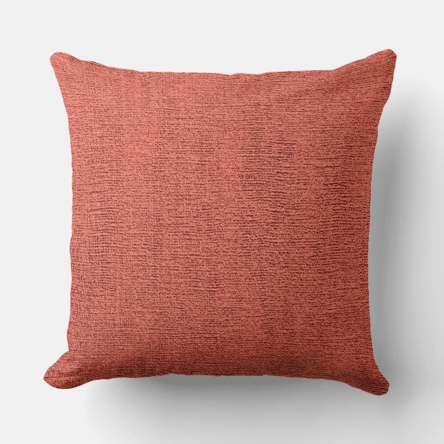 Cojín Decorativo Ladrillo rojo elegante apariencia de lienzo (Anverso)