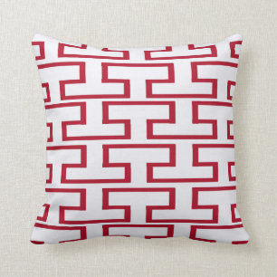 Cojín Decorativo Ladrillos rojos y blancos modernos
