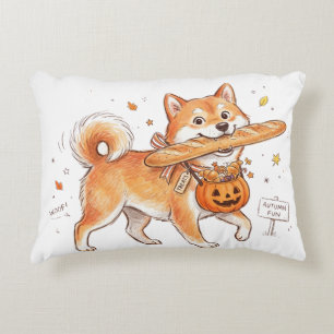 Cojín Decorativo Ladrón de panadería Shiba Inu - Perro lindo llevan