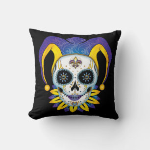 Cojín Decorativo Lady Jester Skull