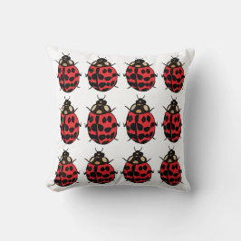 Cojín Decorativo Ladybug Red Black Insect Ladybug