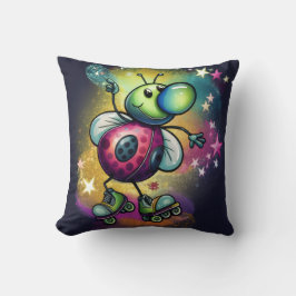 Cojín Decorativo Ladybug Roller Disco Throw Pillow