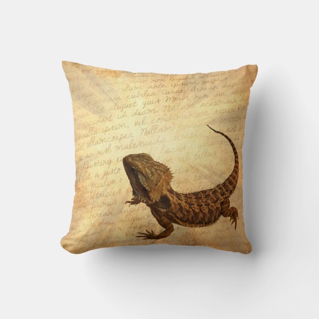 Cojín Decorativo Lagarto en una letra (Anverso)