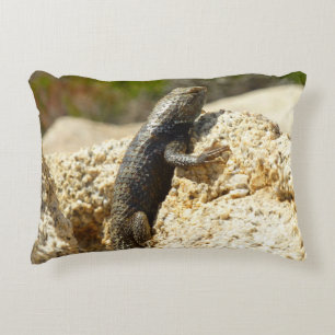 Cojín Decorativo Lagarto Espinoso de Dorso Amarillo en Joshua Tree
