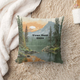 Cojín Decorativo Lago al atardecer