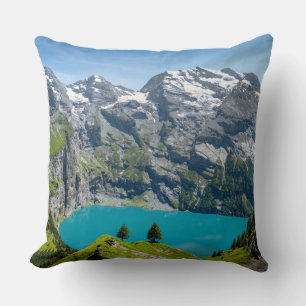 Cojín Decorativo Lago alpino Oeschinensee en Suiza