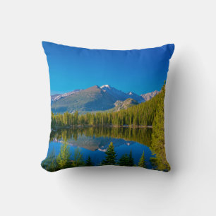 Cojín Decorativo Lago Bear en el Parque Nacional de las Montañas Ro