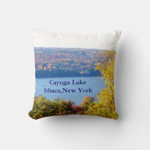 COJÍN DECORATIVO LAGO CAYUGA, ITHACA, N.Y. 