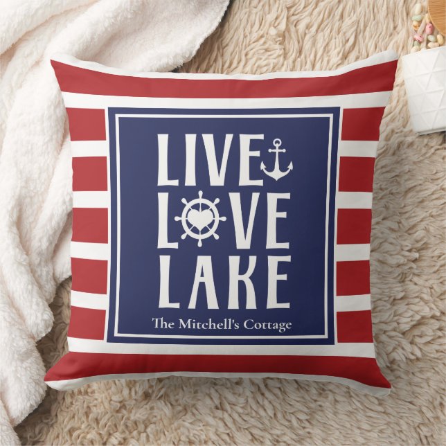 Cojín Decorativo Lago de amor vivo - Depósito náutico de citas (Manta)