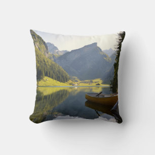 Cojín Decorativo Lago de montaña alpino en Suiza