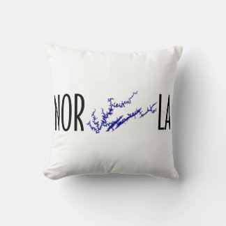 Cojín Decorativo Lago Norris Tennessee Arte de Costa Azul Negro