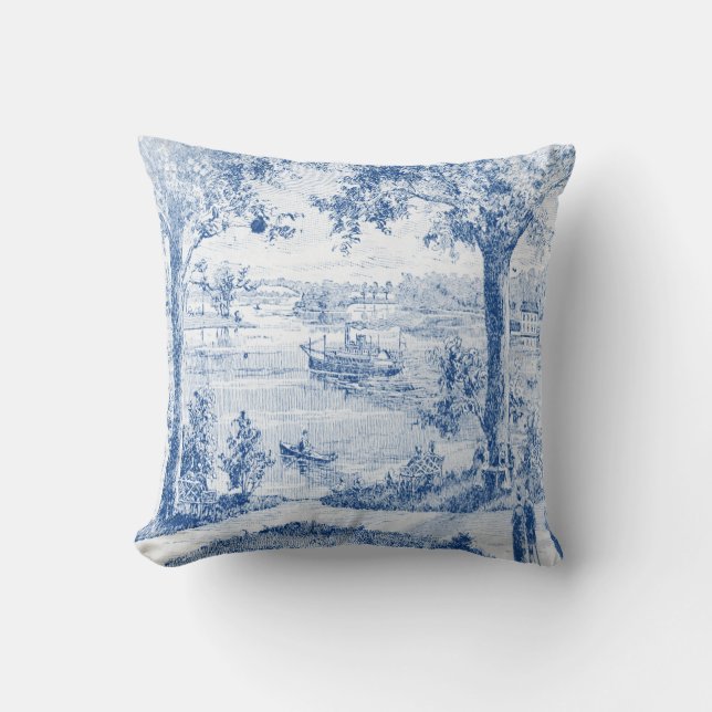 Cojín Decorativo Lago steamboat (Anverso)