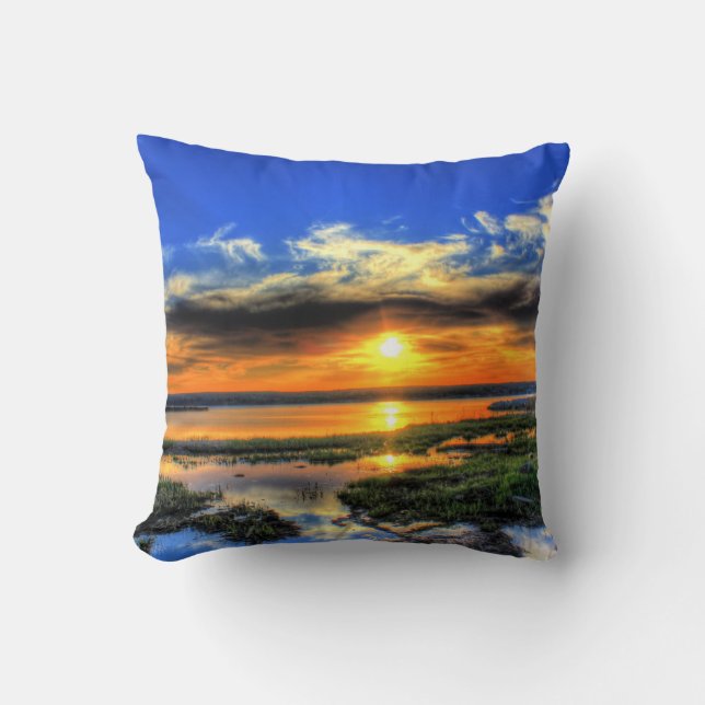 Cojín Decorativo Lago Superior Sunset (Anverso)
