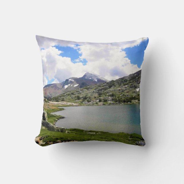 Cojín Decorativo Lagos de Gaylor, paso de Tioga, Yosemite, CA (Anverso)