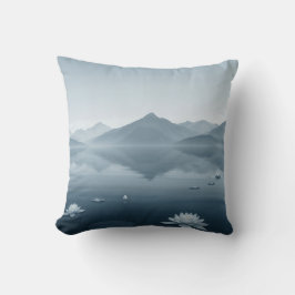 Cojín Decorativo Lagos de montaña tranquilos con algas de agua