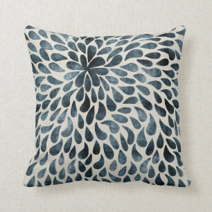 Cojín Decorativo Lágrima gris azul humeante