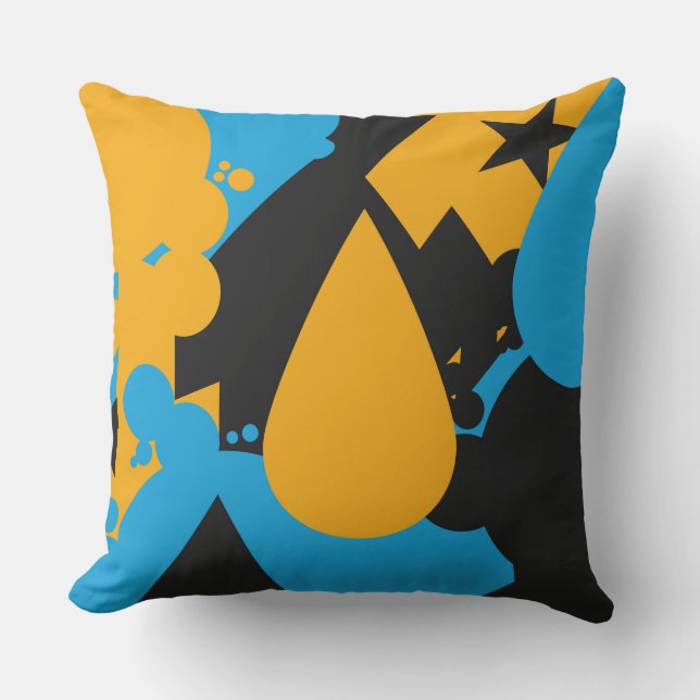 Cojín Decorativo Lágrimas simples y audaces (Anverso)