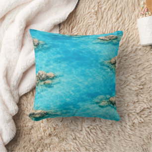 Cojín Decorativo Laguna de agua oceánica turquesa