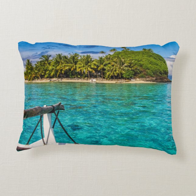 Cojín Decorativo Laguna de Bora Bora (Reverso)