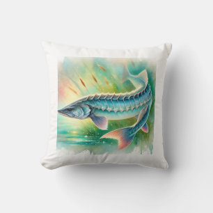 Cojín Decorativo Lake sturgeon painting 160924AREF110 - Watercolor