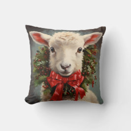 Cojín Decorativo LAMB n WREATH CHRISTMAS PILLOW