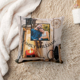 Cojín Decorativo Lámpara Linterna Granja Rústica Personalizada Made
