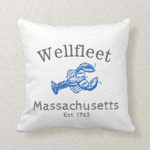 Cojín Decorativo Langosta del azul de Wellfleet Massachusetts