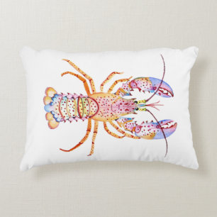 Cojín Decorativo Langosta rosa y azul
