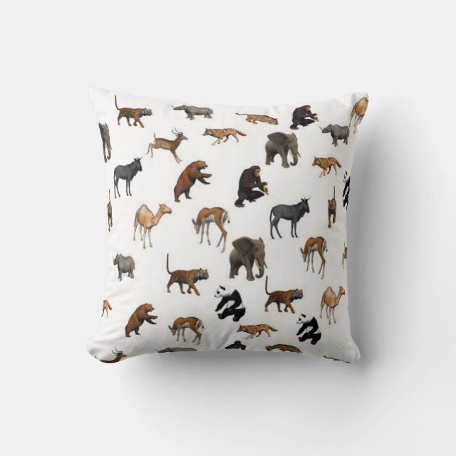Cojín Decorativo Lanzamiento de Cushion Animales del Zoológico (Anverso)