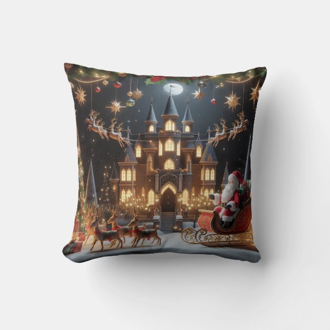 Cojín Decorativo Lanzamiento de feriado de navidades (Anverso)