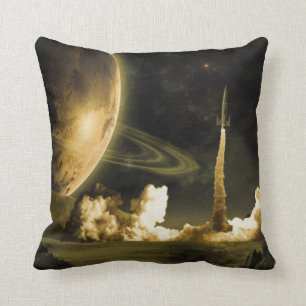 Cojín Decorativo Lanzamiento Espacial Vintage
