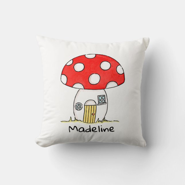 Cojín Decorativo Lanzamiento personalizado de toadstool infantil (Anverso)