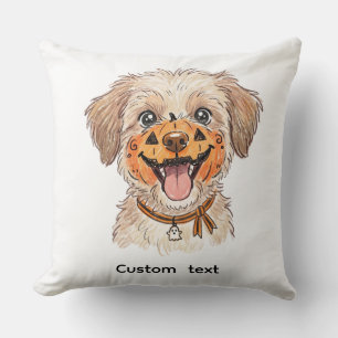 Cojín Decorativo Lápices de colores de perro con pintura de calabaz