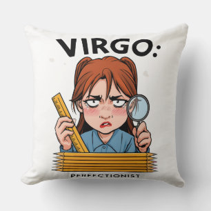 Cojín Decorativo Lápices de Medición de Virgo Perfeccionista Chisto